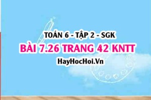 Bài 7.26 trang 42 Toán 6 Tập 2 Kết nối tri thức